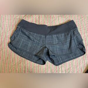 Lululemon Athletica Navy Plaid Athletic Shorts